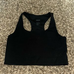 Girlfriend collective black sports bra, size S.